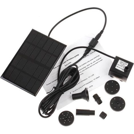 Pompe à eau solaire pour fontaine de jardin bassin (1/2)