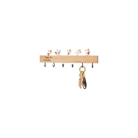 Porte-clés animal à 6 crochets, support mural en forme de C, lampe décorative de 22 cm, cuisine/salon/salle de bain (1/4)