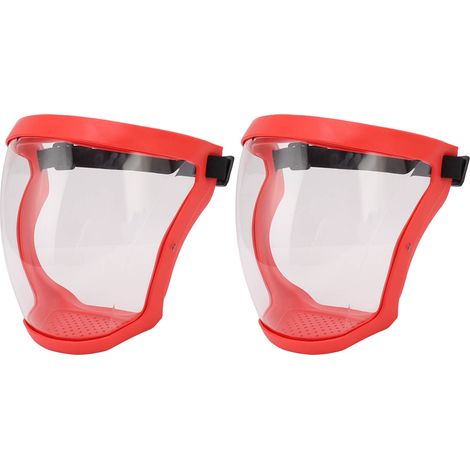 Stück staubdichte, wiederverwendbare Gesichtsmasken mit elastischem Gurt und Filterpads, transparent, rot-weiß, für Kinder. (1/5)