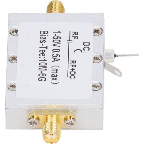 Biais T 10MHz-6GHz large bande RF micro-ondes coaxiale FM logiciel DC1-50V (1/5)