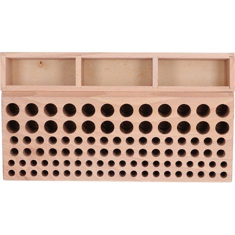 Porte-outils en cuir 3 grilles 98 trous, rangement pour outils de travail du cuir, support en bois, idée cadeau atelier. (1/5)