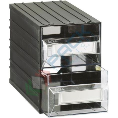 Cassettiera modulare "MOBIL102" con 2 cassetti - Trasparente - Mobil Plastic (1/2)