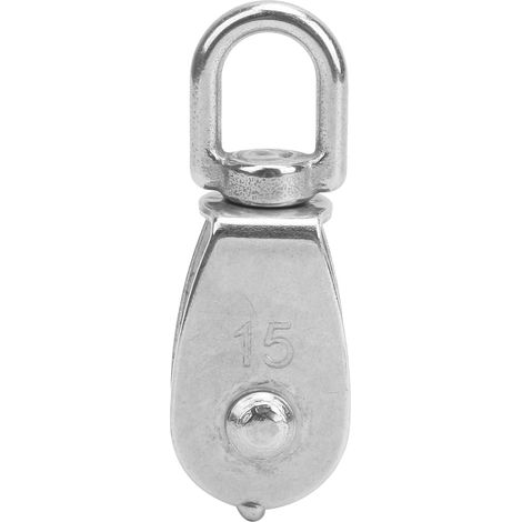 10 poulies simples M15 en acier inoxydable 304 pour levage de grue, résistantes à la corrosion (10 pièces) (1/5)