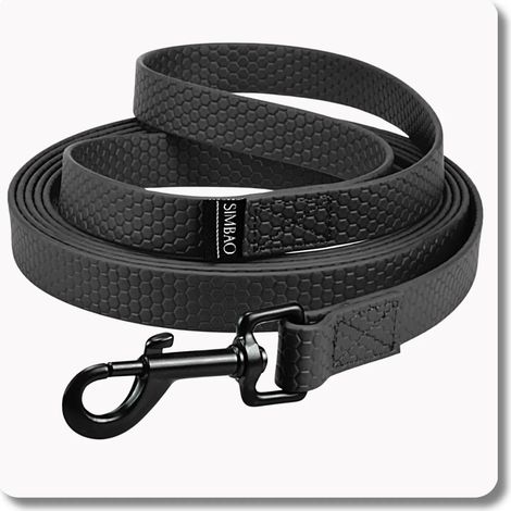 Correa impermeable NEGRA - 3m, 76MM - perro 10-25kg (1/4)