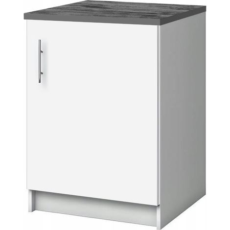 STAMAR Küchenschrank 60x46 - Weiß matt - Modernes Design - Praktischer Stauraum (1/5)