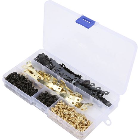 Kit de fixation pour cadres photo en métal à double trou (120 pièces) avec 240 vis. (1/5)