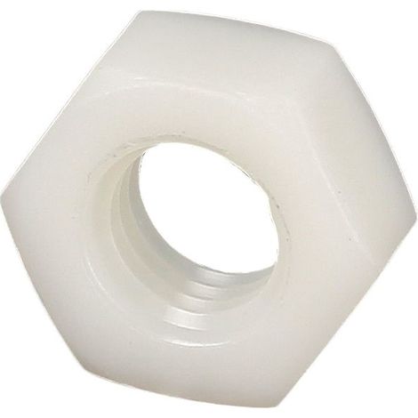 Ecrou Hu M5 PA6-6 Blanc DIN 934 (1/2)