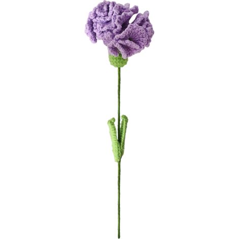 Bouquet de fleurs tissé main en laine, œillets artificiels, décoration florale (1/5)