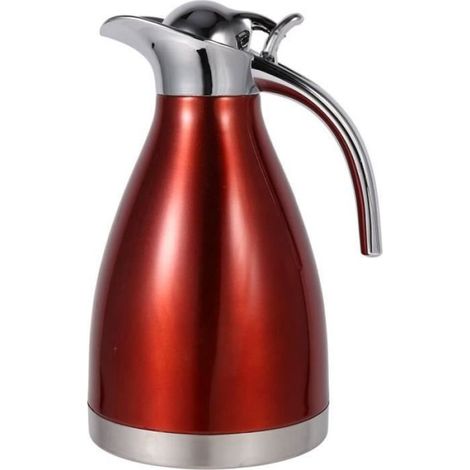 Pichet Isotherme Carafe à Café en Acier, Pot isolé, théière inoxydable à double paroi sous vide Thermo Jug bouillotte(2L Plastic Han (1/5)