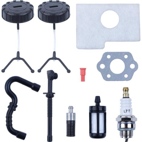 Ensemble bouchon d'huile, filtre de réservoir, tuyau, évent et respirateur pour tronçonneuses à essence STIHL MS180 MS170 018 017 – Remplacer 11303500500 (1/5)