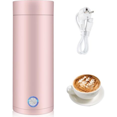 Bollitore elettrico portatile - 400 ml - Mini bollitore elettrico - Bollitore elettrico portatile da viaggio - Bollitore elettrico da campeggio - Bollitura in 5 minuti - Rosa