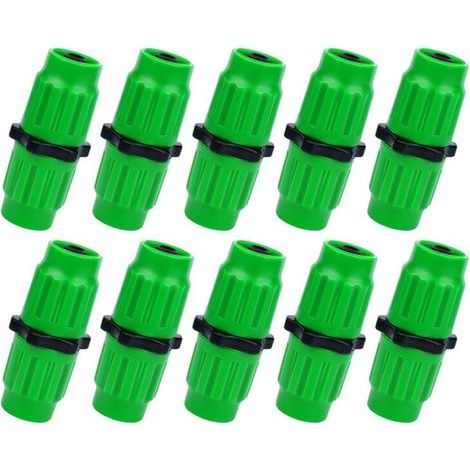 Kit de réparation pour tuyau d'arrosage extensible, 10 pièces, connecteurs mâle et femelle double canal (1/5)