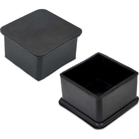 2 Pack, Chair Leg Cover Square Anti-Scratch Protective Cover Heavy Duty Rubber 50x50mm, 5.0x5.0cm, Black (1/5)