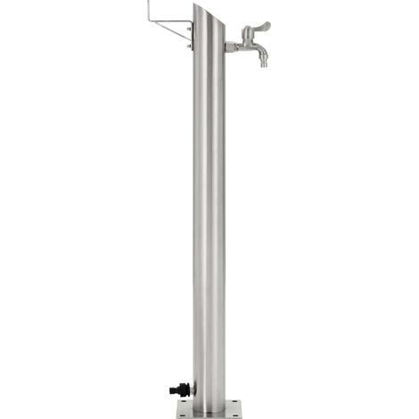 Maison Exclusive - Fontanella a Colonna in Acciaio Inossidabile Rotonda 95 cm (1/5)