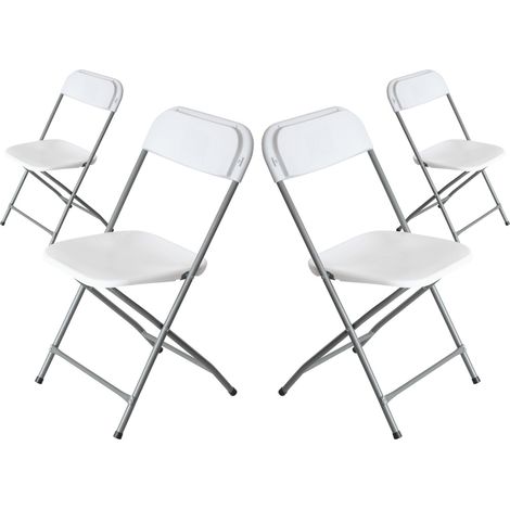 Confezione da 4 sedie pieghevoli da giardino in resina 7house 45x44,5x79 cm