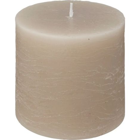 Bougie Cylindrique "Rustic" 10cm Taupe