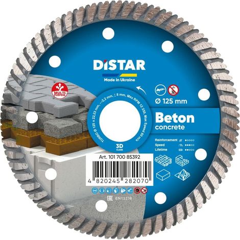 Disco diamantato Distar per calcestruzzo PRO 125 x 2,2 x 22,23 mm turbo
