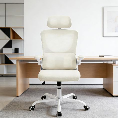 Silla escritorio ergonómica con ruedas y reposacabezas OKMYHOME (1/4)