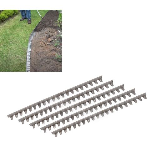 Bandes de séparation en acier inoxydable pour gazon et pierres, séparateurs de gazon et barrières d'eau pour l'aménagement paysager (50 mm 50 mm 1,0 mm) (1/5)