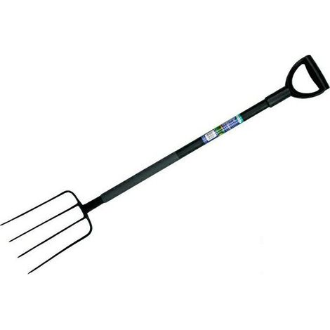 Horca agrícola de 4 púas Greenmill GR9116, uso en jardinería y agricultura, mango metálico resistente, duradera, ideal para heno, estiércol y tierra
