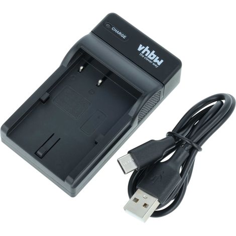 vhbw USB-C Ladegerät kompatibel mit Canon ZR-Serie ZR-10, ZR-20, ZR-25MC, ZR-50MC, ZR-60, ZR-30MC, ZR-40 Kamera - Ladeschale + USB-C Kabel Ladeanzeige (1/5)