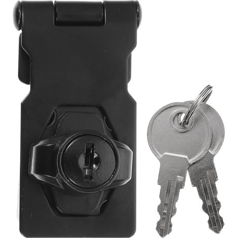 Boucle de verrouillage pour vitrine en verre noir KALLORY, 1 jeu (1/5)