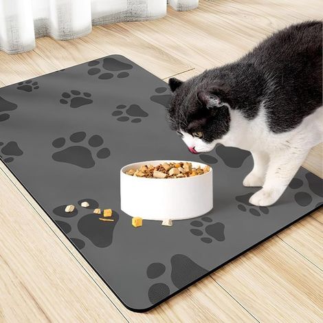 Tapis Gamelle Chat – Tapis Absorbant Chien 30 X 50 Cm Tapis Gamelle Chien, Absorbant Séchage Rapide Tapis Chat Gamelle (1/4)