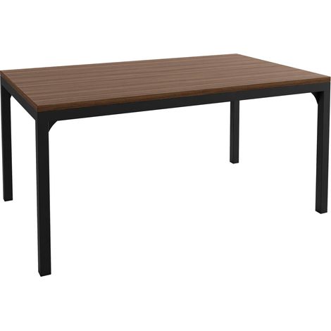 Mesa de centro Oswego 138, Nogal + Negro, 50x60x100cm, Diámetro: 0, Aglomerado laminado, Angular (1/5)