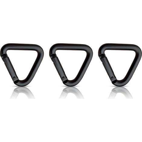 Lot de 3 mousquetons triangulaires avec mousquetons et mousquetons (1/5)