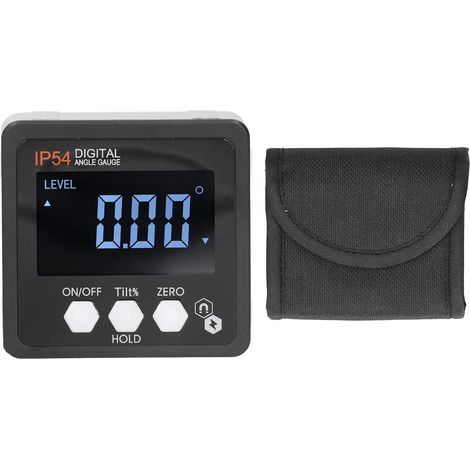 Détecteur d'angle numérique IP54 4x90° Rapporteur de jauge d'angle de boîte de niveau numérique avec écran magnétique et LCD (1/5)