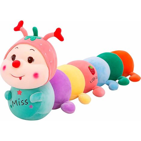 Caterpillar En Peluche - 90 Cm - Oreiller Décoratif Doux Et Réconfortant - Pour Chambre, Voiture Ou Poussette - 1 Pièce (1/5)