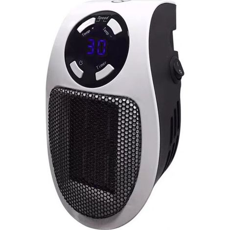 500 Watt Heater, Plug-in Space Heater Wall Outlet, Heater Power Outlet, Heater Wall Outlet for Bathroom and Office