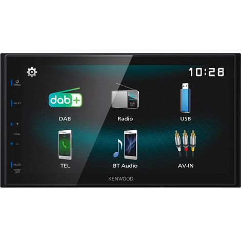 Ampli-tuner multimédia 2 DIN Kenwood DMX125DAB tuner DAB+, connexion possible à une caméra de recul 1 pc(s) Q231892 (1/5)