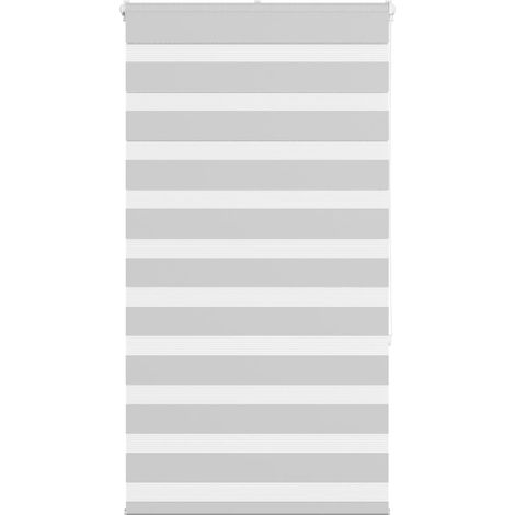 Doppelrollo Hellgrau 80x150 cm Stoffbreite 75,9 cm Polyester