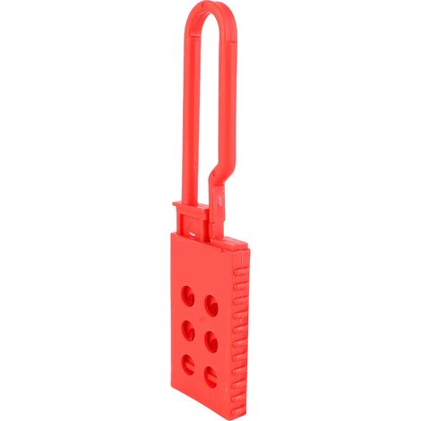 Mors de verrouillage de sécurité isolé à 6 trous, avec extenseur, pour équipements industriels, rouge, 4,55 x 15,7 cm (1/5)