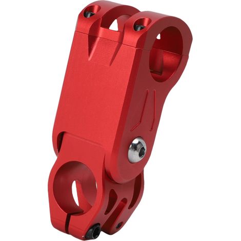 Potence de vélo rouge en alliage d'aluminium avec amortisseur, pour VTT et vélo de route (1/5)