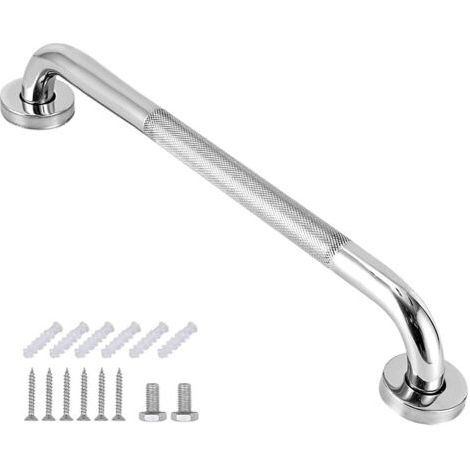 Barre d'Appui Dans Salle de Bain, SUS 304 Acier Inoxydable Poignée de Baignoire avec Grip Antidérapant, Barre d'appui WC pour Personnes Âgées/Handicapées/Enfants/Enceinte,30 cm