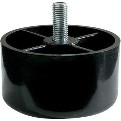 MASIDEF - 1 PIEDINO IN PLASTICA NERA D78H60 PERNO FIL M10X30N (1/2)