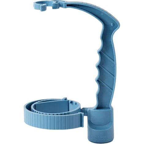 Poignée réglable avec revêtement antidérapant et décapsuleur pour un renversement contrôlé convient aux bouteilles PET de 13,5 à 20 cm incassable PP+TEP (bleu) (1/4)