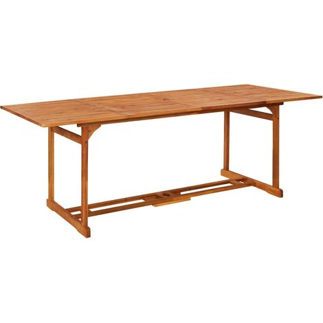Table à manger de jardin Table à dîner 220x90x75 cm Bois d'acacia massif 45854