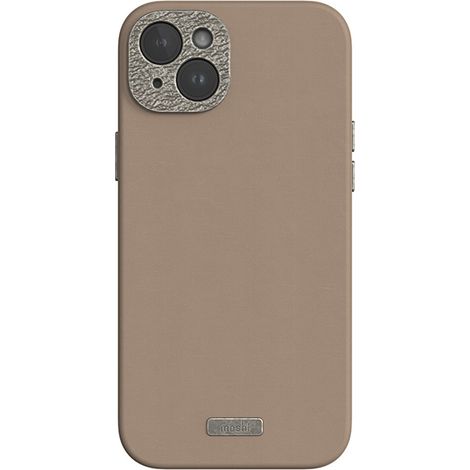Moshi Napa MagSafe - Custodia in pelle per iPhone 15 Plus (marrone effetto legno) (1/4)