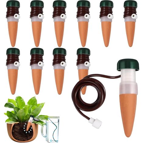 Irrigation des Plantes Cône d argile pour Arrosage des Fleurs Gadgets de Jardinage pour Plantes en Pot Balcon et Plantes d 10 pièces (1/4)