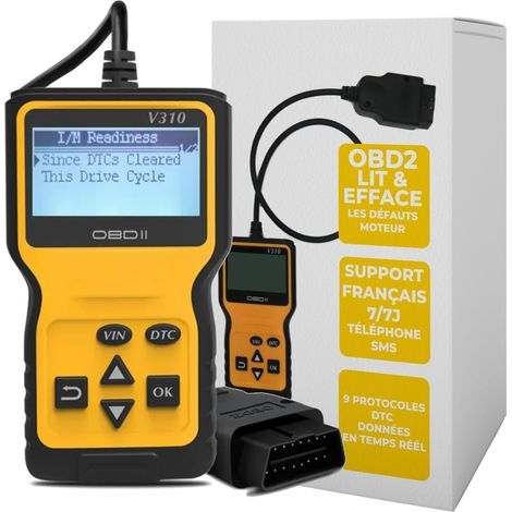 Valise diagnostic OBD2 – Lit et efface codes défauts – Surveillance en temps réel – Optimisation des performances – Compatible véhicules après 2003 (1/5)