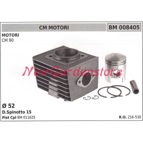 Cilindro pistone segmenti CM MOTORI motore motopompa CM 90 008405