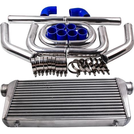 Intercooler, 600 x 300 x 76 mm, entrada/salida de 3 pulgadas (1/5)