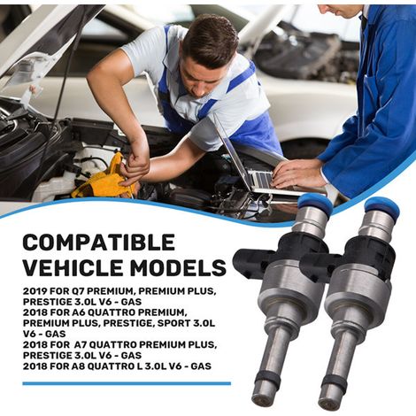 Six fuel injectors 06C906036H and 06C906036G suitable for Audi A8, A7, A6 and Q7. (1/5)