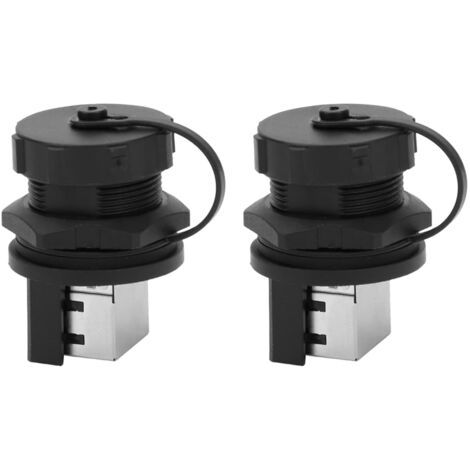BUNTHAUS Connecteur RJ45 Étanche, 2 Pièces, Cat.5 et Cat.6, Adaptateur Réseau Ethernet LAN avec Capuchon Anti-poussière