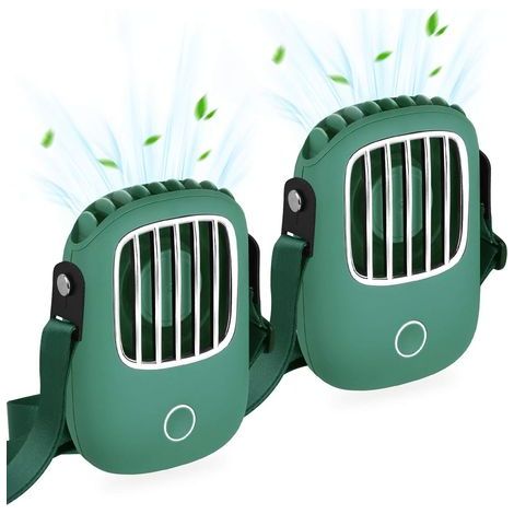 Mini ventilateur portable rechargeable,cou personnel à piles USB, mains libres, pour femmes, filles, hommes et adolescents, bureau, voyage, maison. (1/5)