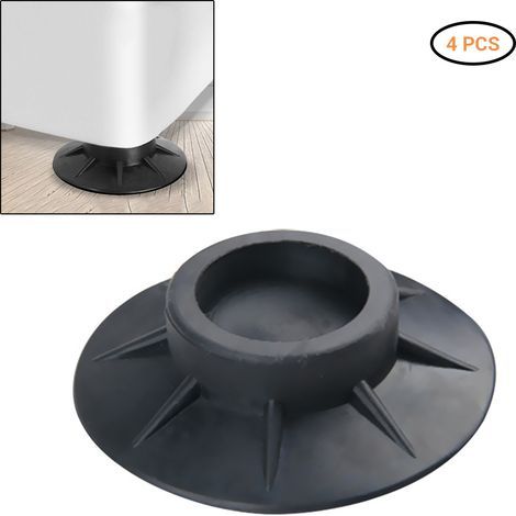 4 tapis stabilisateurs antivibrations pour machine à laver et sèche-linge, anti-dérapants, patins amortisseurs de vibrations, lot de 4 (1/5)