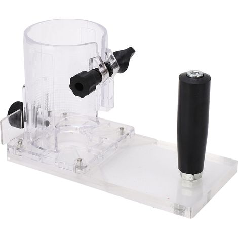 Capot de protection transparent universel pour défonceuse, machine à bois, affleureuse, accessoire d'outil électrique pour coupe et découpe (1/5)